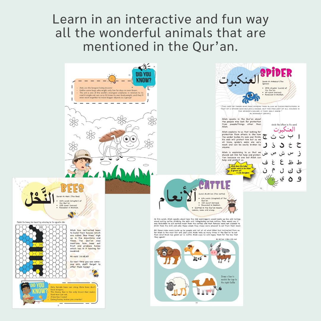 Animals in the Quran Activity Book