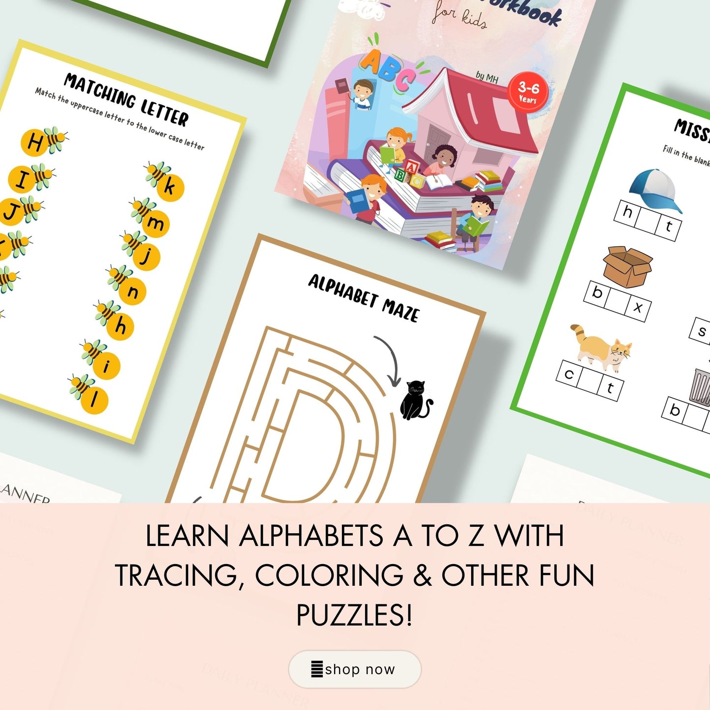 English Alphabet Tracing Book