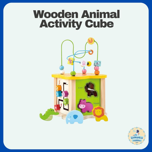 Mini Wooden Animal Activity Cube