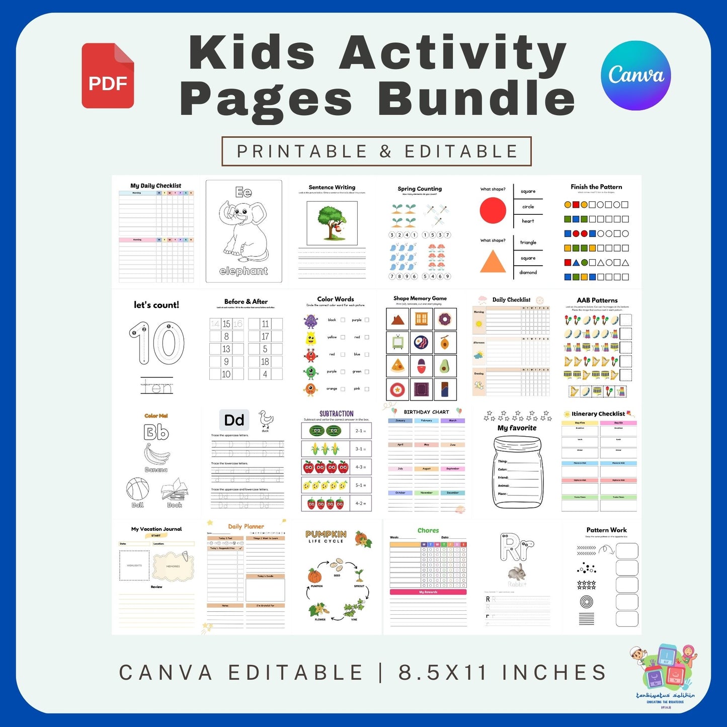 Kids Activity Pages Printable