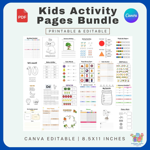 Kids Activity Pages Printable