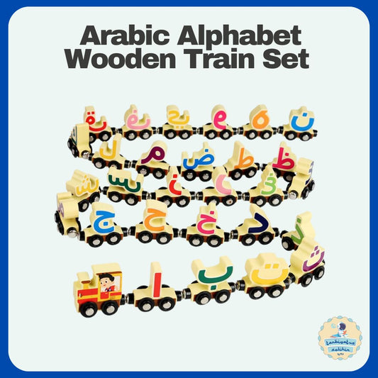 Arabic Alphabet (Hijaiyah) Wooden Train Set