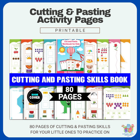 Cutting & Pasting Activity Pages Printable