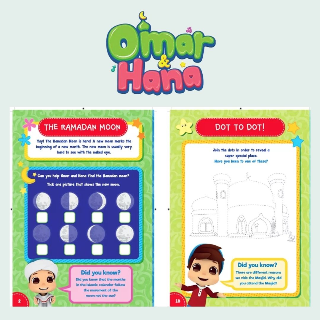 Omar & Hana Ramadan Activity Book *New* Stickers Eid Gift Kids - Foto 11